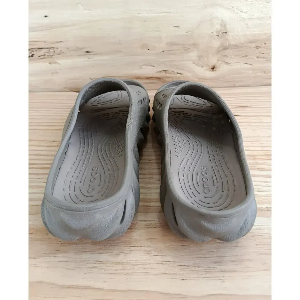 Crocs Echo Slide Sandals Unisex Size M6 W8 Beige Lightweight Comfort Pre-Owned